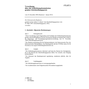 V Schlichtungskomm.Gleichstellungsg