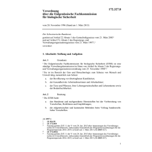 V Fachkommission biologische Sicherheit