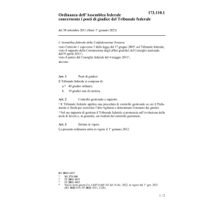 DF aumento del numero dei giudici