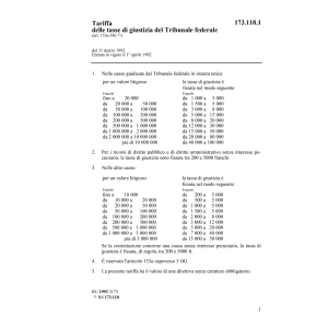 Tariffa tasse del Tribunale federale