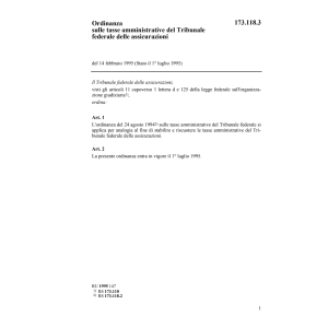 O Tasse Tribunale federale assicurazioni