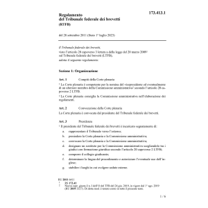 R Tribunale fed. brevetti RTFB
