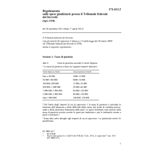R Tribunale fed. brevetti SpG-TFB