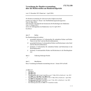 V Richterstellen Bundesstrafgericht