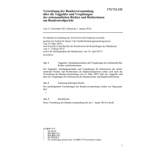 V Taggelder Richter Bundesstrafgericht