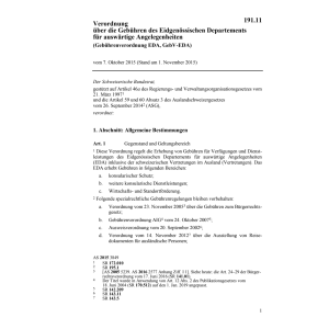Gebührenverordnung EDA, GebV-EDA