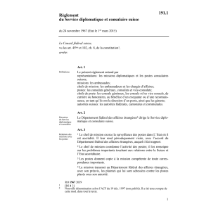 R service diplomatique et consulaire