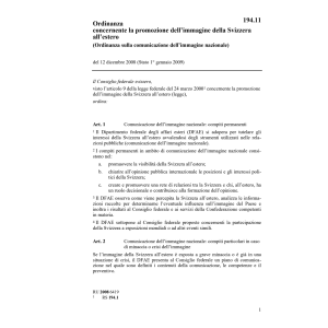 O promoz.immagine Svizzera all'estero