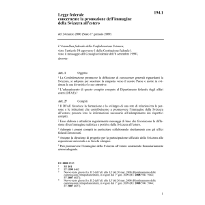 LF promoz. immagine Svizzera all'estero