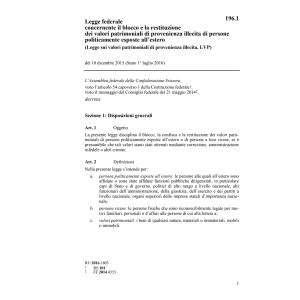 Legge restituzione averi illecita,LRAI