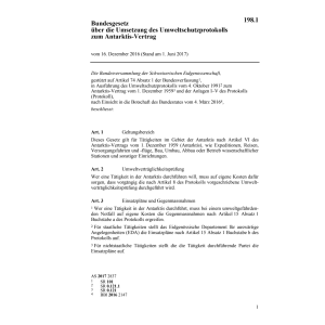 BG Umweltschutzprotok. Antarktis-Vertrag