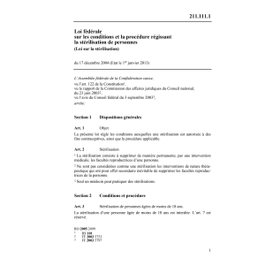 LF conditions stérilisation personnes