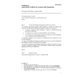 O ufficio di revisione delle fondazioni