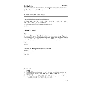 Loi sur le partenariat; LPart