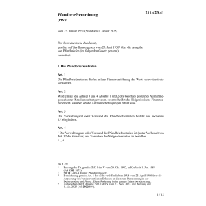 Pfandbriefverordnung, PfV