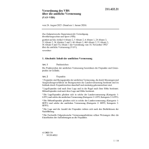 Techn V VBS amtliche Vermessung TVAV