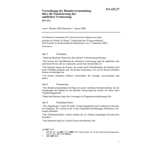 V Finanzierung amtlichen Vermessung FVAV