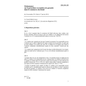 O procédure matiere commerce du bétail