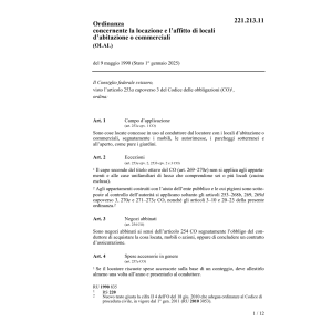 O OLAL, locazione e l'affitto abitazione