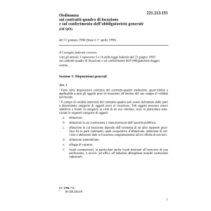 O contratti-quadro di locazione, OCQO