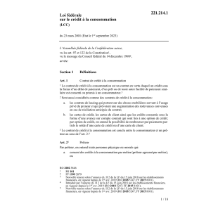 LF crédit à la consommation, LCC