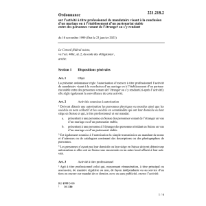 O mondataire mariage - partenoriat prof.