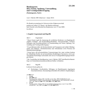 Fusionsgesetz, FusG
