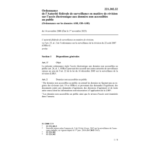 Ordonnance sur les données ASR, OD-ASR