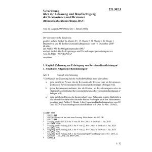 Revisionsaufsichtsverordnung, RAV