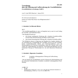 V Führung Aufbewahr.Geschäftsbüch. GeBüV