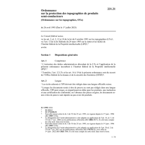 O protection des topographies, OTo