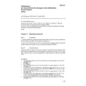 O protection des marques, OPM