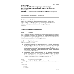 V Ursprungsbez. n. landw. Erz. (GUB/GGA)