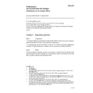 O protection des designs, ODes