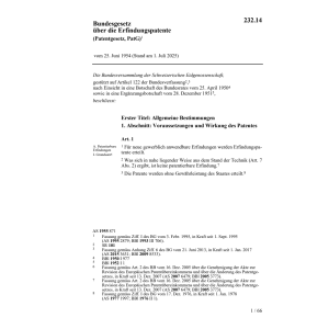 BG Erfindungspatente, PatG