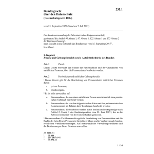 BG Datenschutz, DSG