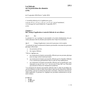 LF protection des données, LPD