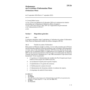 O système d'information Plato