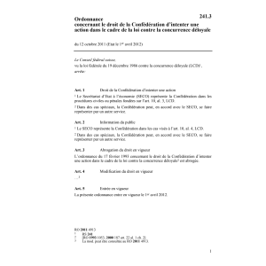 O action cadre concurrence déloyale