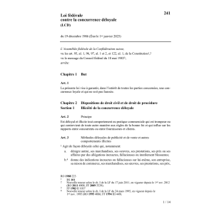 LF concurrence déloyale, LCD