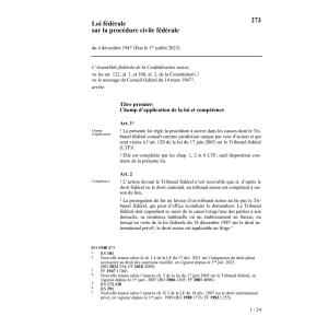 LF procédure civile fédérale, PCF