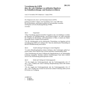 V Gläubiger Schuldbetreibungsverfahren