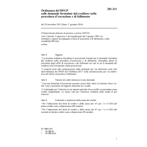 O creditore d'esecuzione fallimento