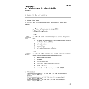 O offices des faillite, OAOF