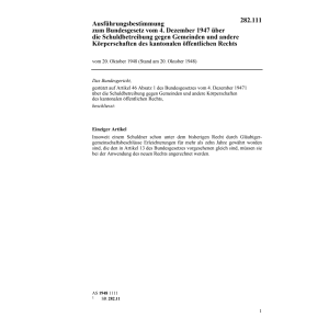 BG Schuldbetreibung gegen Gemeinden