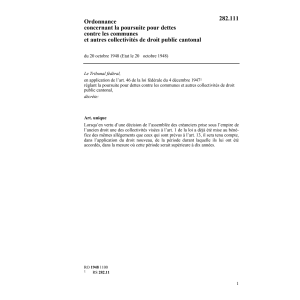 O poursuite pour dettes contre communes