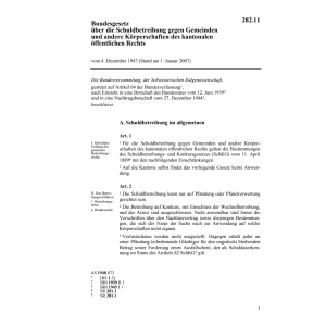 BG Schuldbetreibung gegen Gemeinden