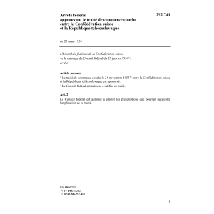 AF traité de commerce tchécoslovaque