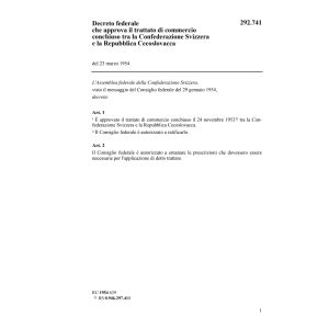 DF trattato di commercio Cecoslovacca