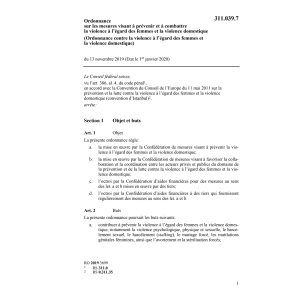 O 13.11.19 violence à l'égard des femmes